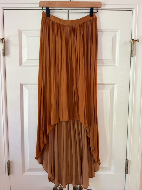 Anthropologie Dresses & Skirts - Anthropologie High-Low Pleated Maxi Skirt in Burnt Orange